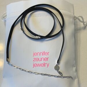Jennifer Zeuner Black Leather Necklace